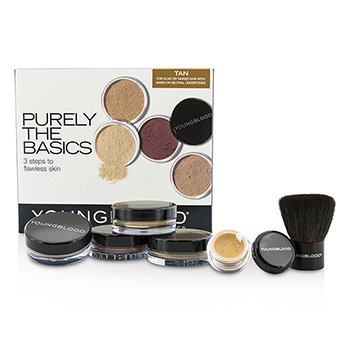 Purely The Basics Kit - #Tan (2xBase, 1xRubor Mineral, 1xPolvo Volátil, 1xBrocha, 1xPolvo Mineral)
