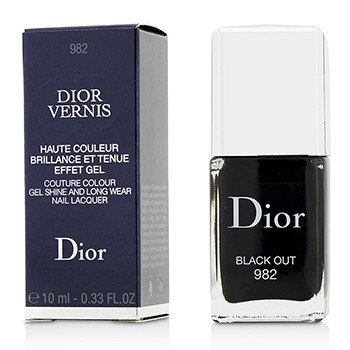 Dior Vernis Couture Colour Laca de Uñas Brillante Como Gel & de Larga Duración - # 982 Black Out