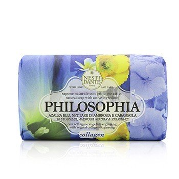 Philosophia Jabón Natural - Collagen - Blue Azalea, Ambrosia Nectar & Starfruit With Vegetal Collagen & Ginseng