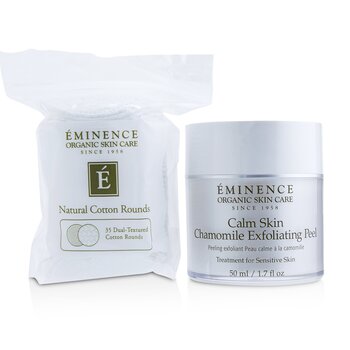 Eminence Calm Skin Chamomile Peel Exfoliante (Con 35 Algodones Con Textura Dual)