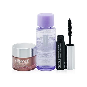 Eye Favourites Set: All About Eyes 15ml+ Take The Day Off Makeup Remover 50ml+ High Impact Mascara 3.5ml+ Bag