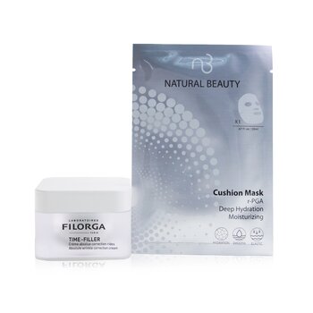 Time-Filler Absolute Wrinkle Correction Cream 50ml (Free: Natural Beauty r-PGA Deep Hydration Moisturizing Cushion Mask 6x 20ml)