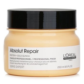 LOreal Serie Expert - Mascarilla Rejuvenecedora Instantánea Absolut Repair Gold Quinoa + Protein (Para Cabello Seco y Dañado)