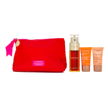 Clarins Colección Double Serum & Extra-Firming: Double Serum 50ml + Crema de Día 15ml + Crema de Noche 15ml + Bolsa (Sin Caja)
