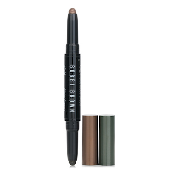 Bobbi Brown Lápiz de Sombra en Crema de Larga Duración de Doble Punta - # Cafe/Gilded Green